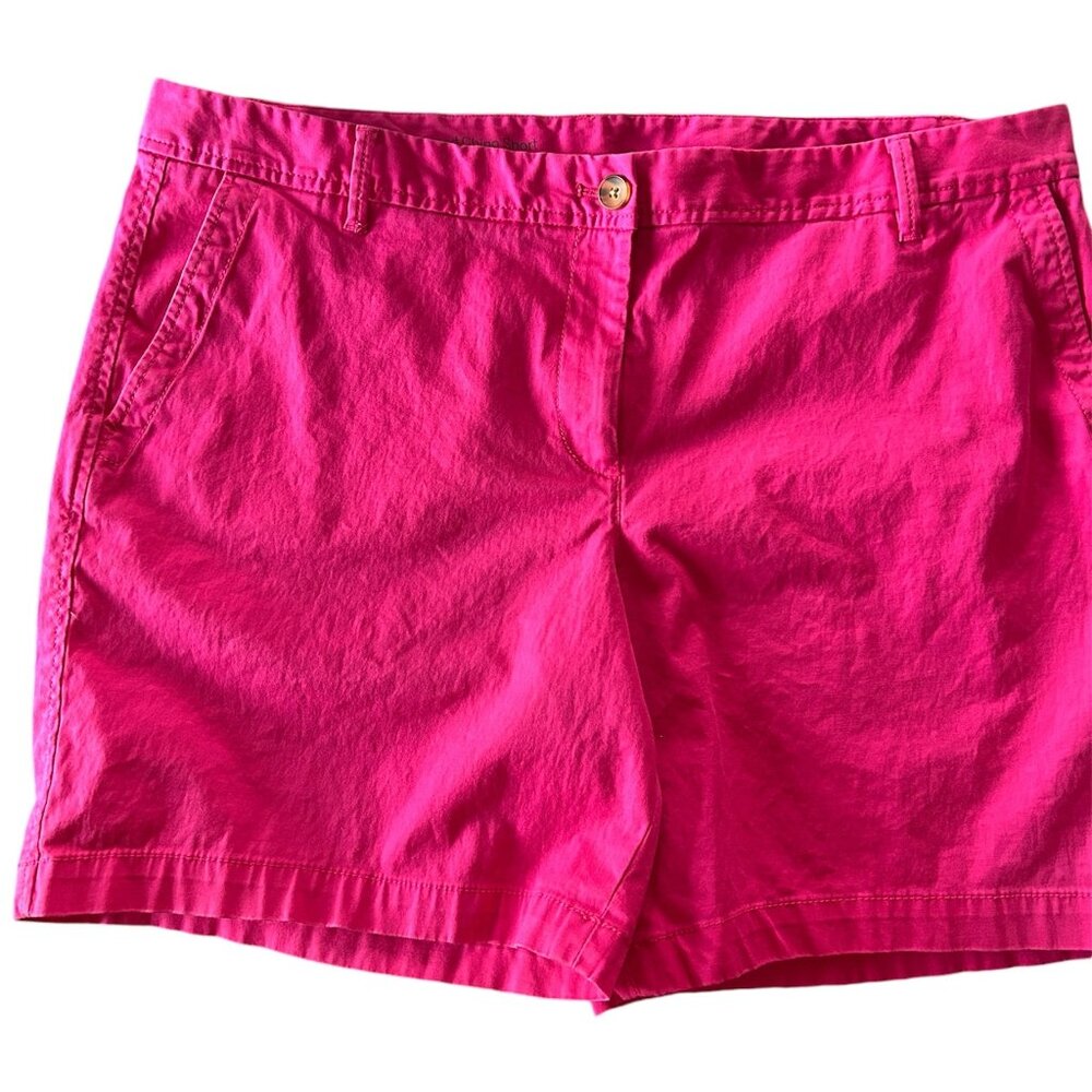 Talbots Girlfriend Chino Short, 7", Sz 16, Fuchsia